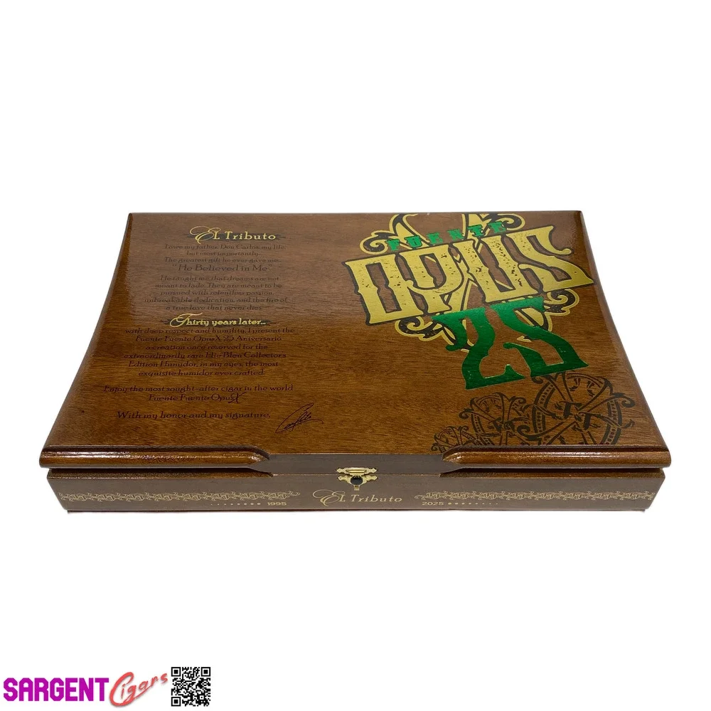 Arturo Fuente Opus X 30th El Tributo Empty Wooden Cigar Box 15x10x3